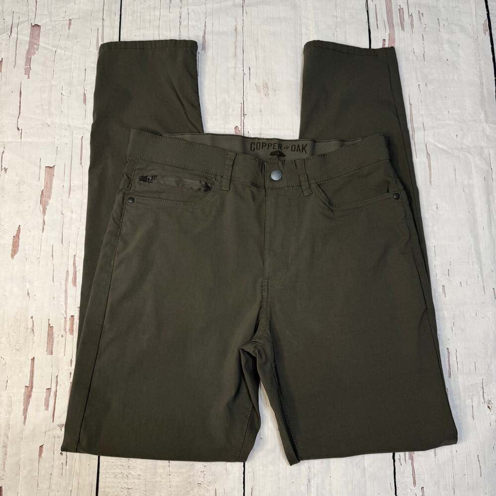 Copper & Oak Supply Men's Stretch 5-Pocket Performance Pant Dark Olive 32x32‎